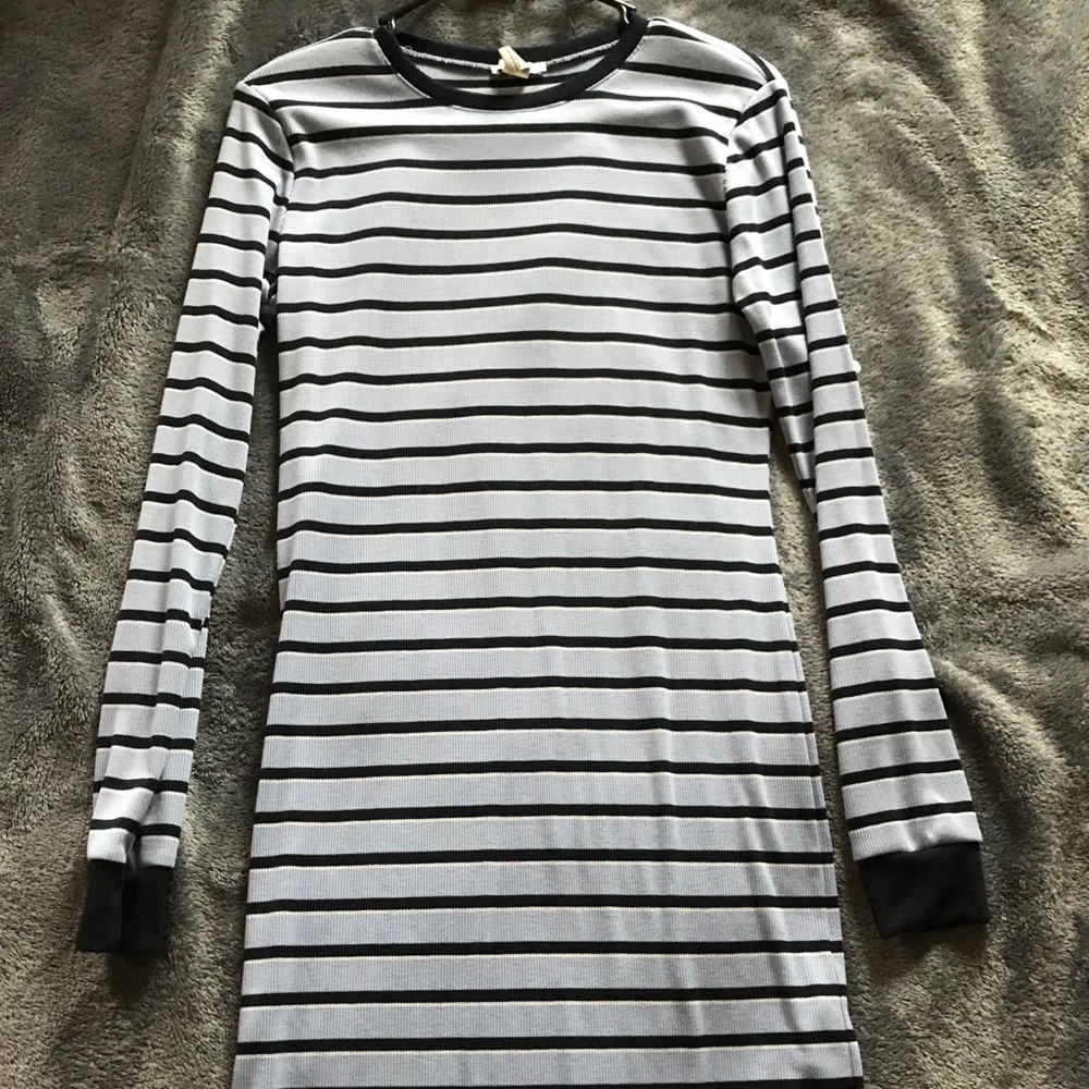 Stripped Body Con Dress